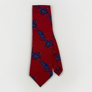 2011 Arkansas Derby Oaklawn Necktie Red Blue Horse Racing Silk Italy Rare